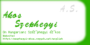 akos szephegyi business card